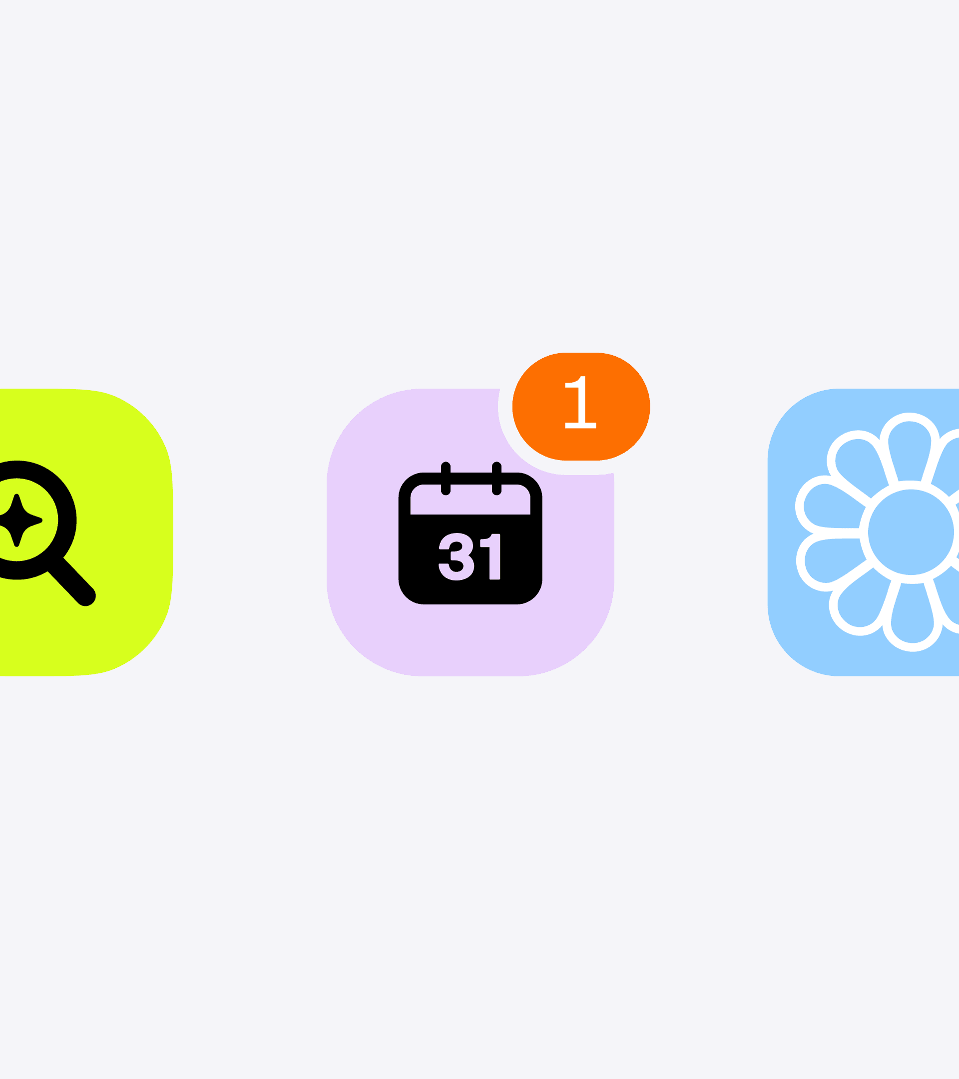 An example of stickers used within the brand system