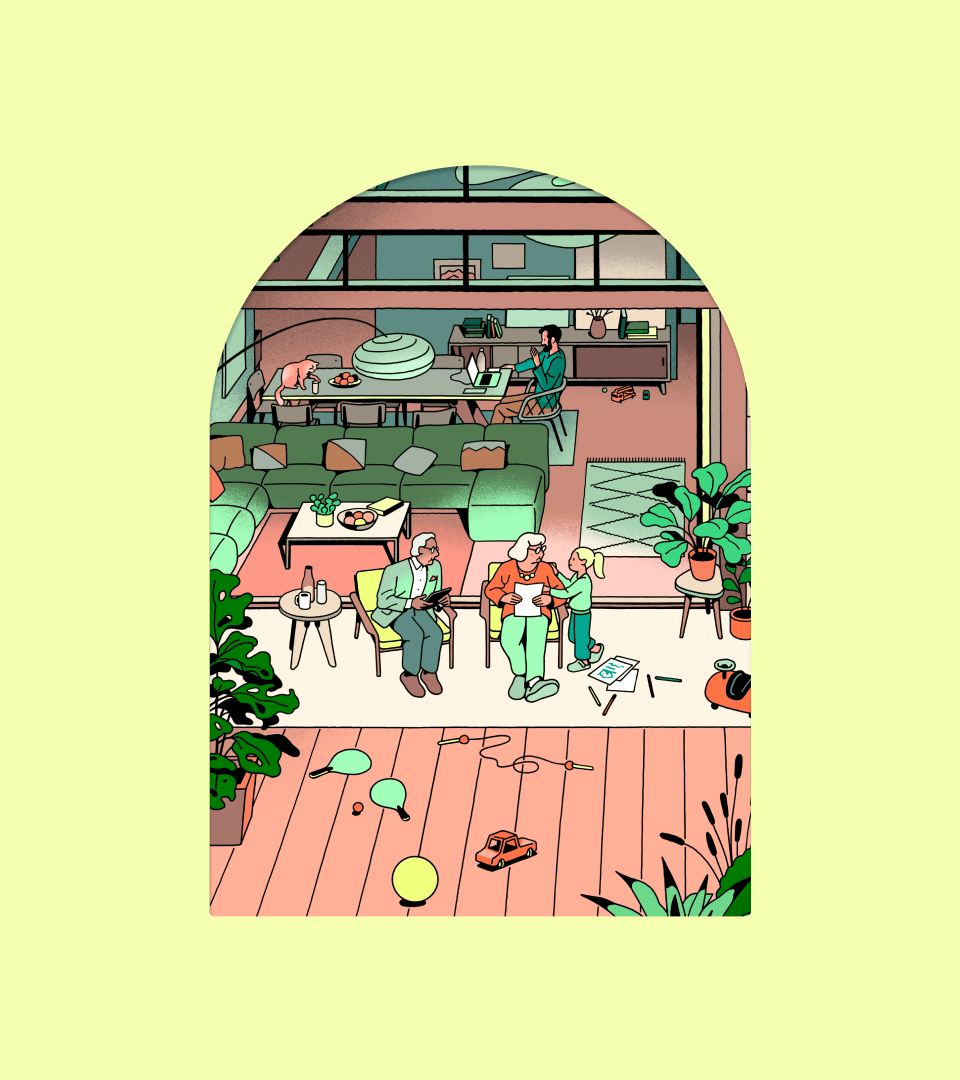 Modern life illustration portals
