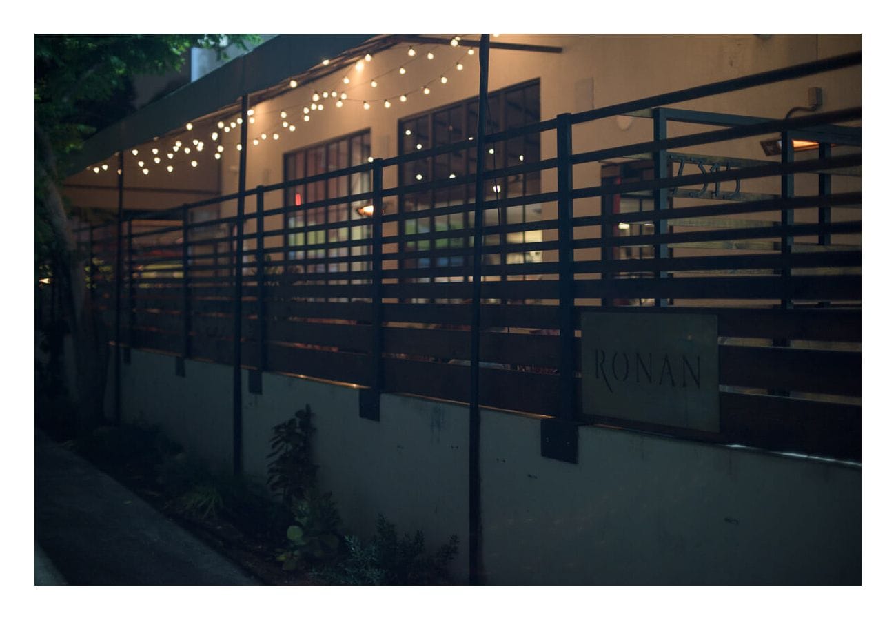 Signage on the outside of Ronan
