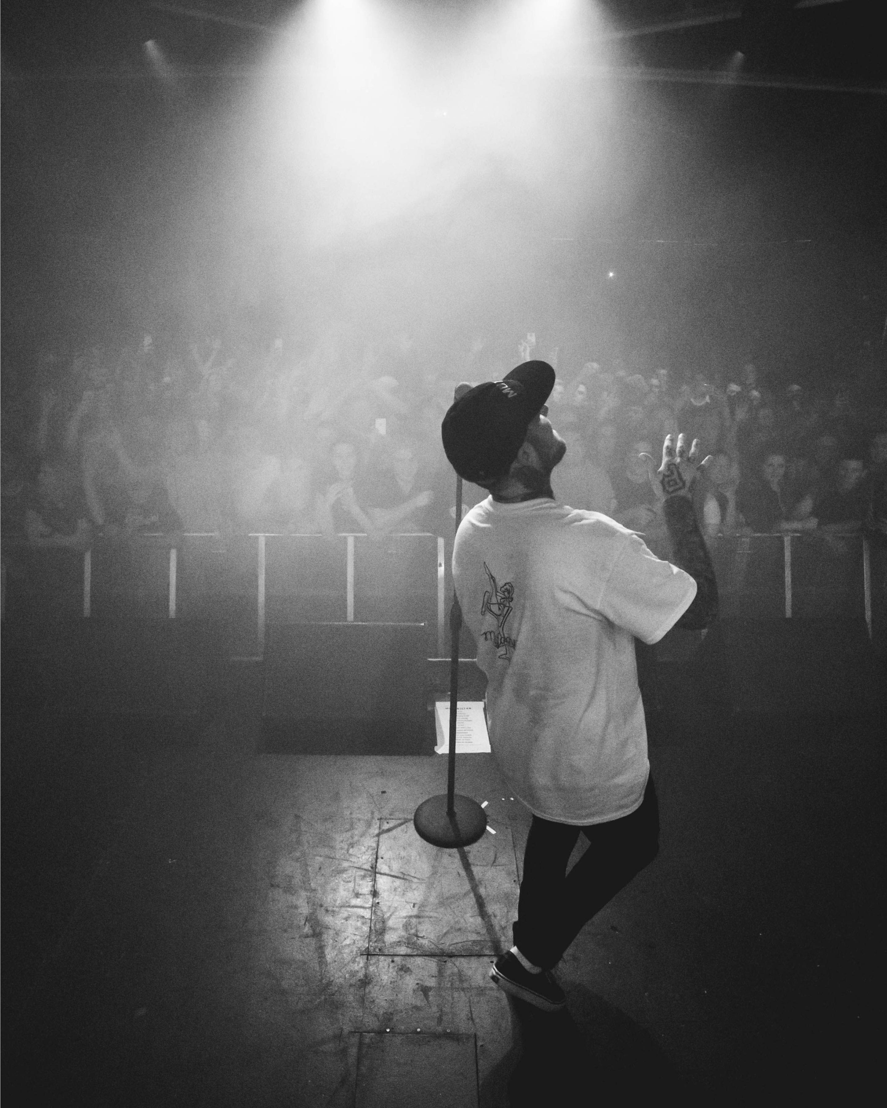 Mac Miller playing the keyboard.