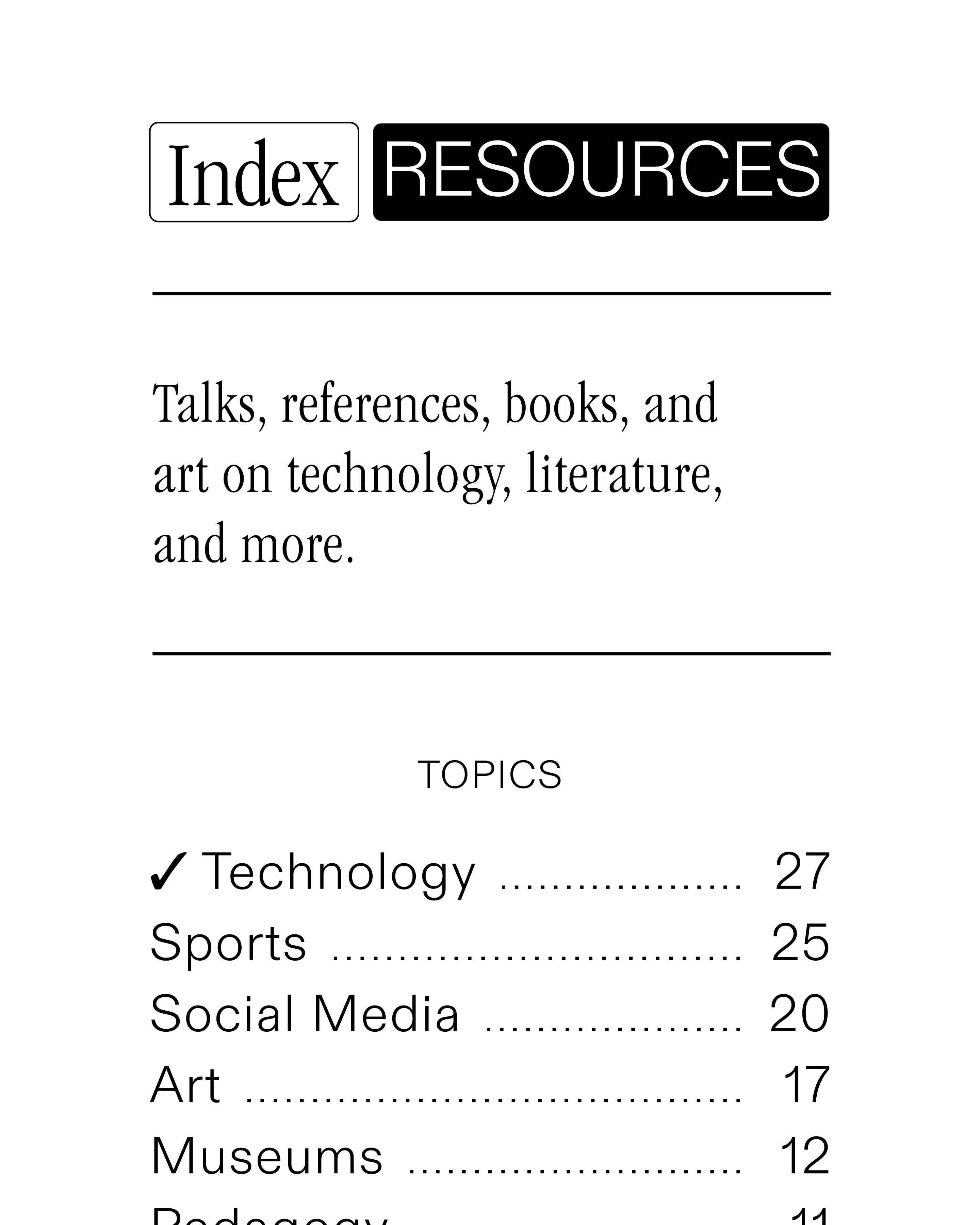 Index Resources 12