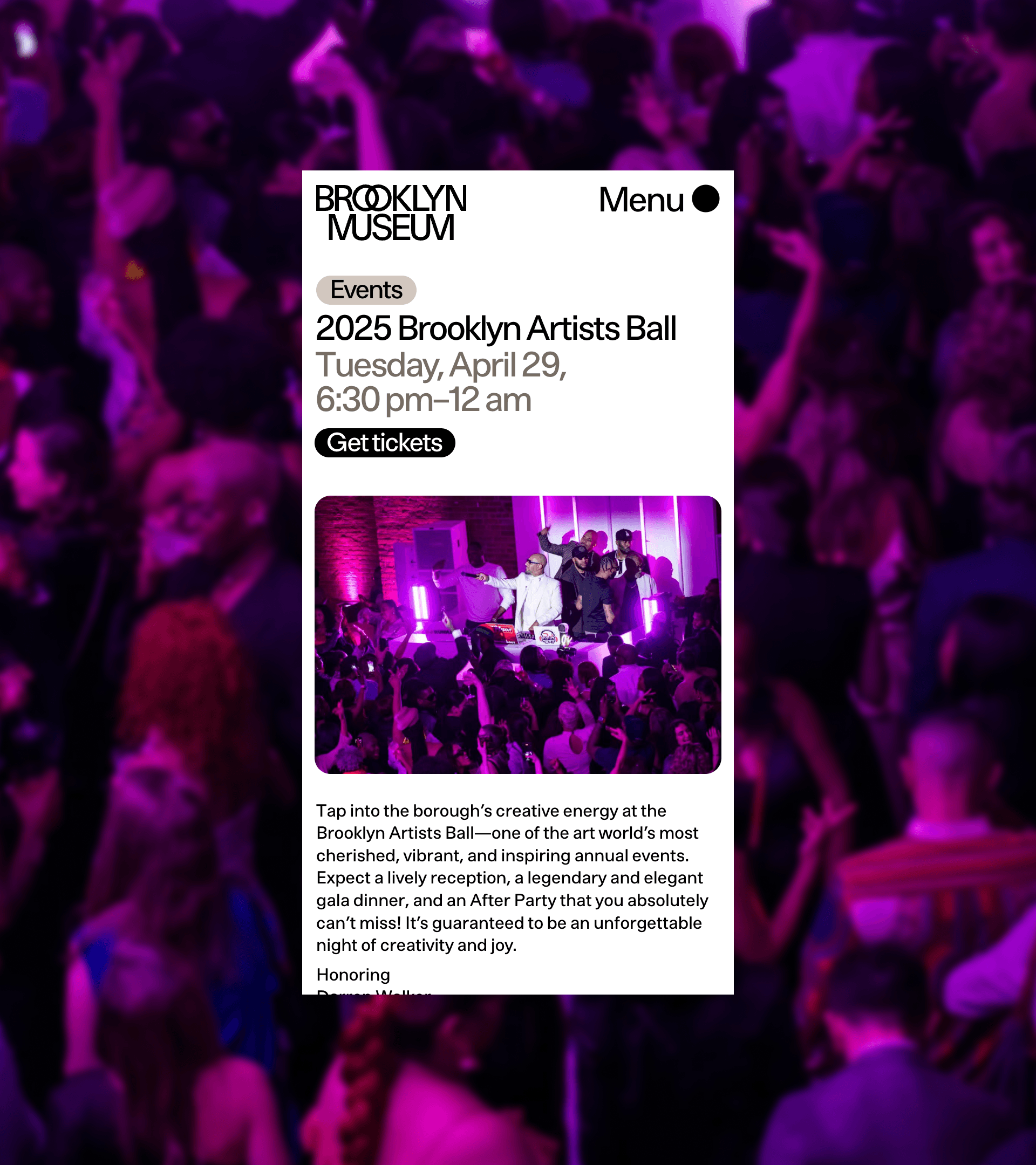 An Event page.