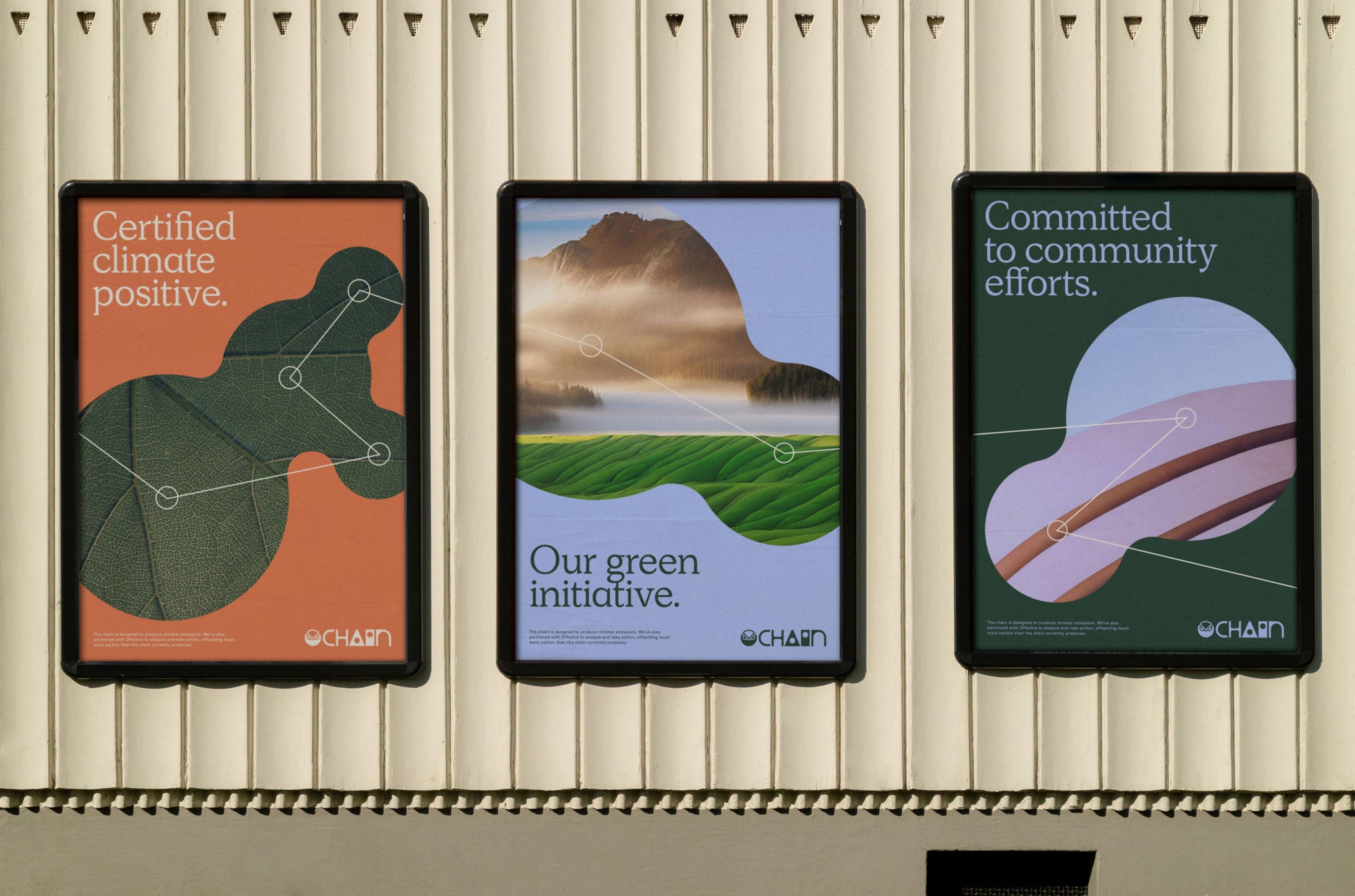 3-up of Gnosis brand posters