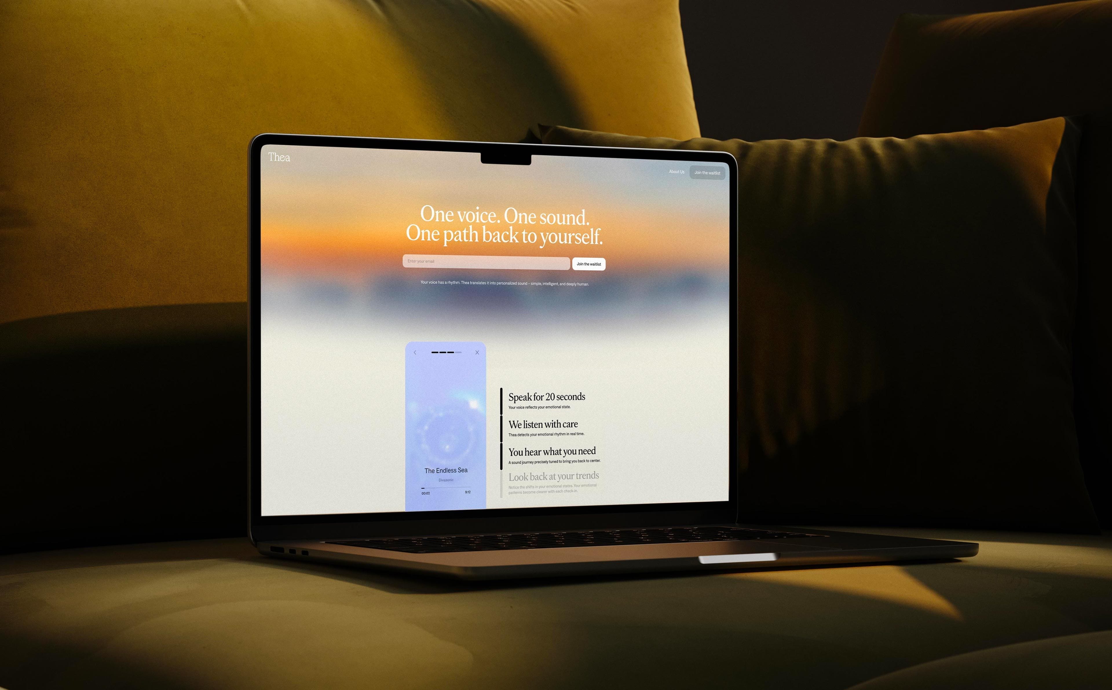 App landing page