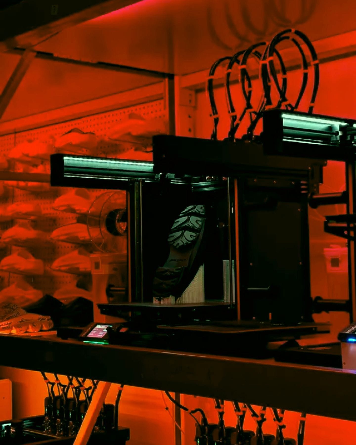 A Presq shoe being produced