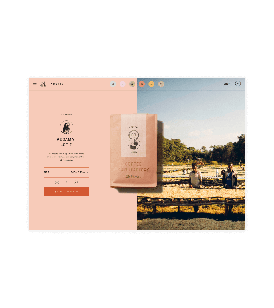 Product detail page
