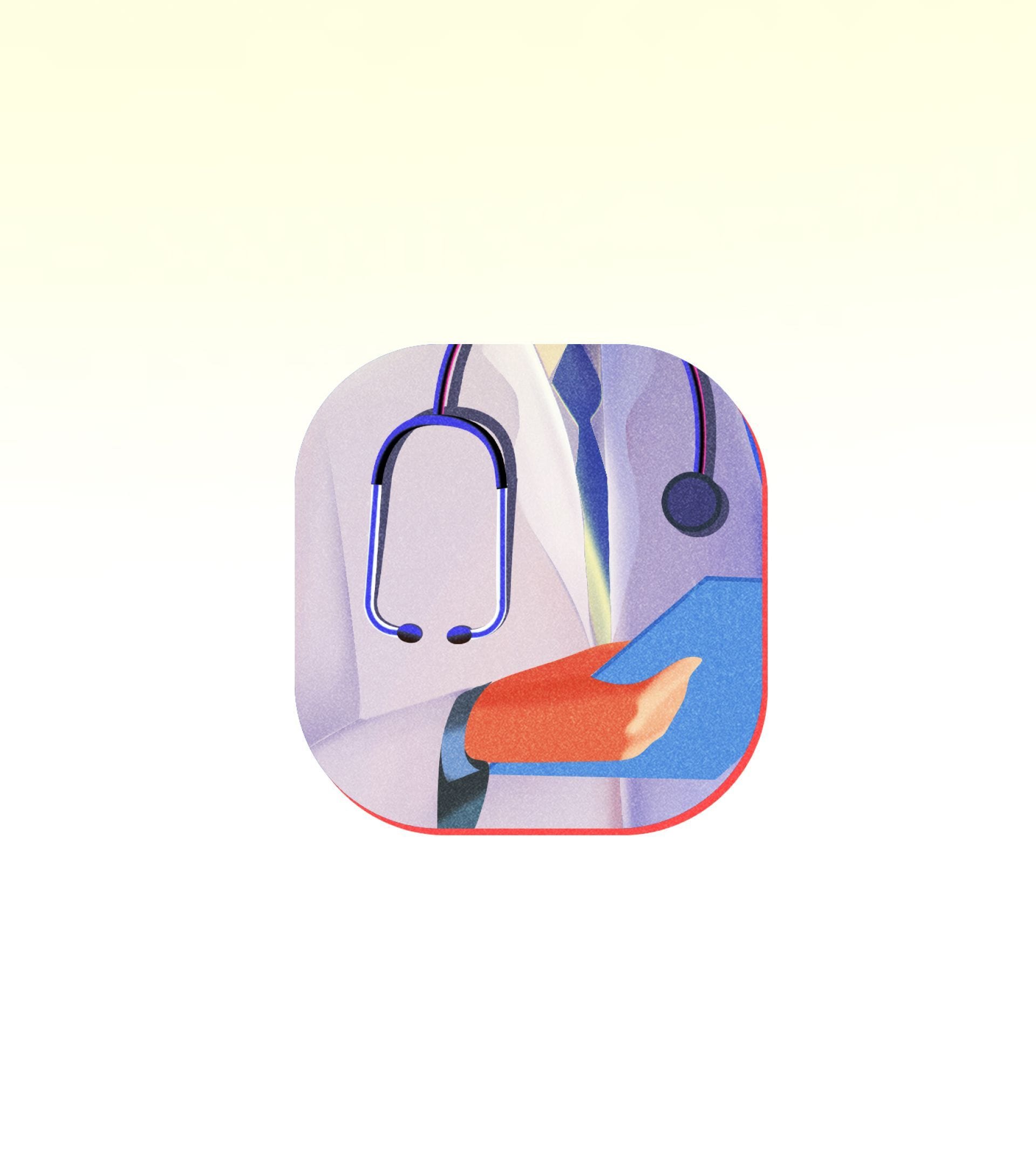 Illustration of a healthcare provider holding a clipboard