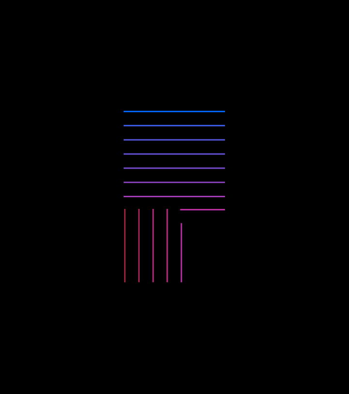 Cover of the MIT-IBM Watson AI Lab brand guidelines, showing the mark stamped in brand-gradient bars on a black background.