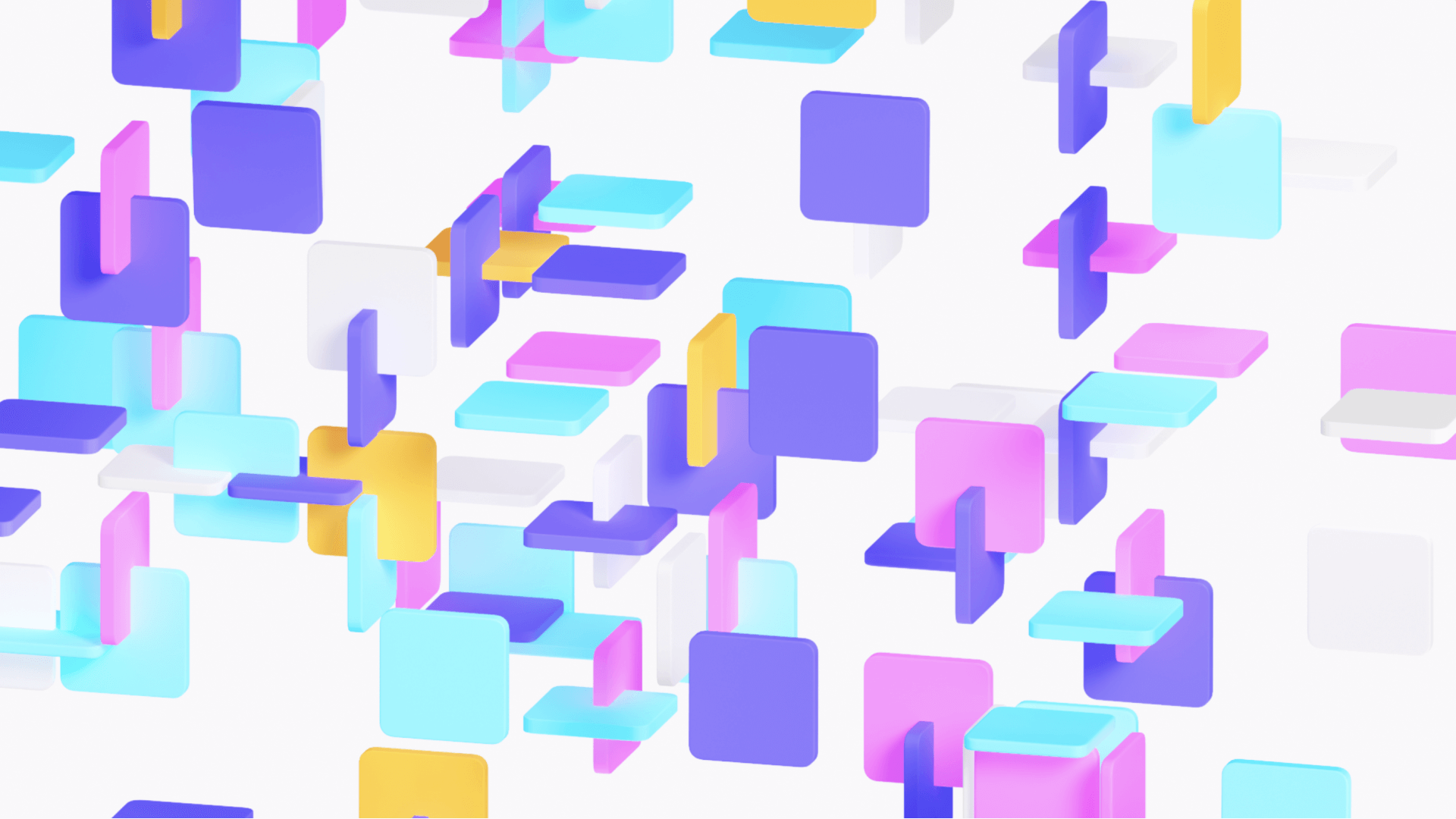 Merchant view: colorful 3D Stripe Apps tiles assemble into a rich, connected Stripe Dashboard.